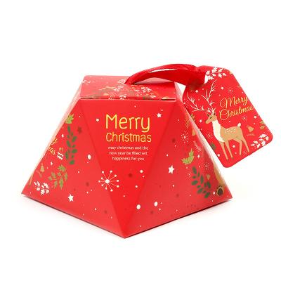 China Recyclable Christmas Treat Box Goodie Cardboard Cookie Candy Gift Boxes Christmas Party Favors Supplies for sale