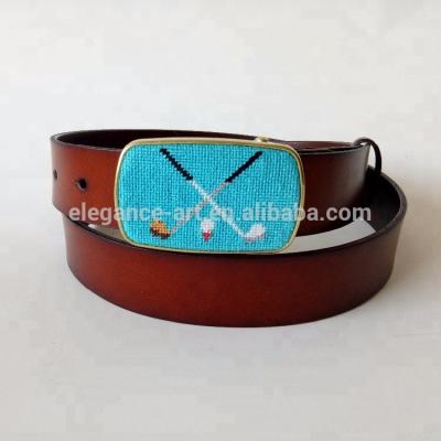 China Can replace the belt buckle needlepoint needlepoint belt buckle men's genuine leather belt for sale