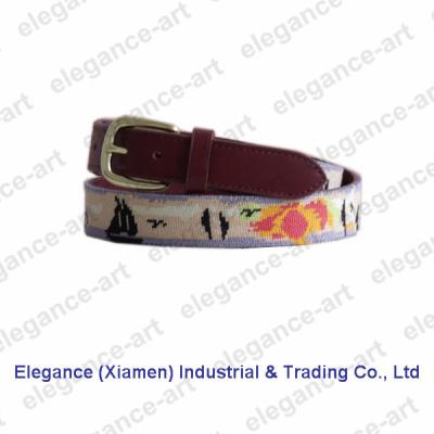 China Hot Selling Cowhide Finished Needlepoint Belts Made in China for sale