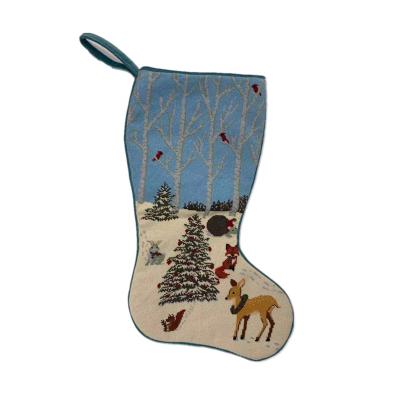 China Custom Christamas Decoration Needlepoint Stocking for sale