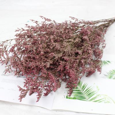 China Real Green Environmental Protection Natural Touch Eternal Valentine Grass Dried Flower Preserved Bouquet Limonium for sale