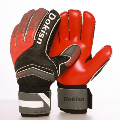 China Goalie Safety New Design Latex Football Goalkeeper Gloves With Finger Guard Soccer Gloves for sale