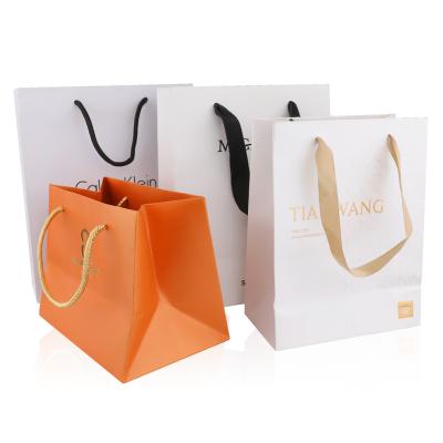 China Luxury Recyclable Marble Craft Boutique Drawstring Gift Cardboard Bag Custom Wrapping Shopping Paper Bag With Your Logo Recyclable for sale