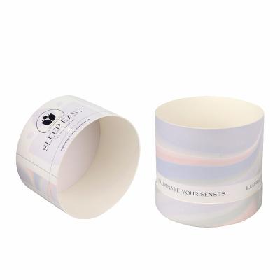 China Recycled Materials Wholesale Luxury White Cardboard Paper Tube Packaging For Candle Jar for sale