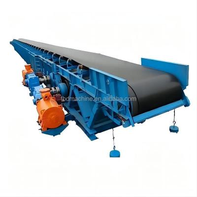 China Heat Resistant Customized Horizontal Aggregate Fixed Type Troughed Belt Conveyor For Mine And Stone for sale