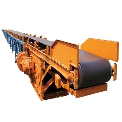 China Heat Resistant Customized Horizontal Aggregate Fixed Type Troughed Belt Conveyor For Mine And Stone for sale