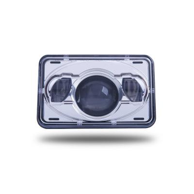 China PC Lens 4x6 Inch Clear PC Lens Square DOT High Beam Headlamp Waterproof LED Light Truck Trailer for sale