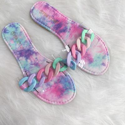 China Fashion Trend 2021 Hot Outdoor Faux Stone Strap Sandalias Summer Ladies Slippers Sendal Desginer Platform Women Slippers New for sale