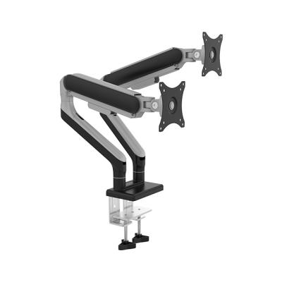 China Aluminum Weener Rotation Dual Monitor Arm Gas Spring Monitor Arm for Office for sale