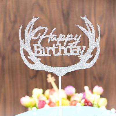 China Man Happy Birthday Cupcake Pick Party Dekoration Cake Topper Birthday for sale