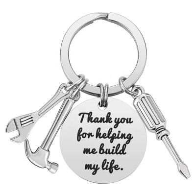 China Financial Institutions Father's Day Birthday Gift For Best Father Dad Key Chain Dad Gifts Idea Key Rings Daughter Son Kids for sale