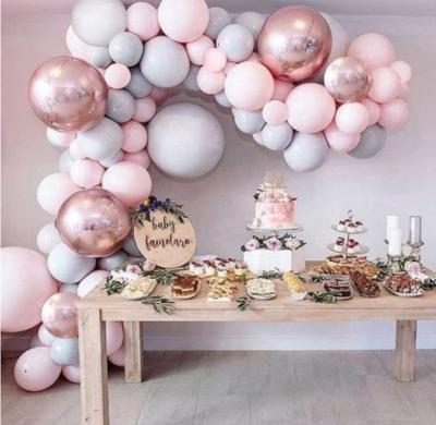 China Morden Balloon Arch and Black 22D ROSE GOLD PASTEL BALLOON Garland 78Pcs Garland Kit for Wedding Party Balloon Stripe for sale