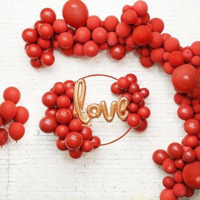 China 5 Inch Double Layer Creative Modern Romantic Ruby Red Balloon Birthday Net Red Pomegranate Wedding Party Stage Layout for sale