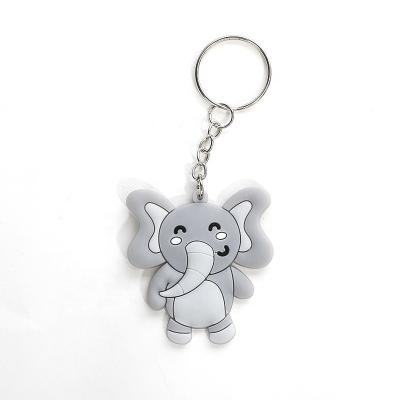 China Plastic & Organza & Alloy Small Penda Gift Elephant Key Chain Penda Elephant Key Ring Advertisement Rubber Bag Cartoon Soft Rubber Animal Dangle for sale