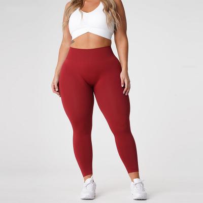 China Breathable Carmine Solid Seamless Leggings NVGTN Xs size for sale