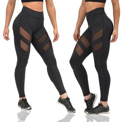 China Breathable Women 4 Ways Stretch High Waist Yoga Pants With Mesh Hole Workout Running Sport Yoga Gaiters for sale