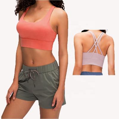 China High Quality Breathable Designer Custom Nylon Spandex Fitness Yoga Wear Gym Workout Sports Bra For Women for sale