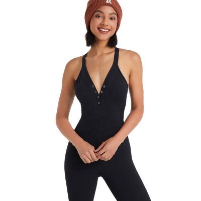 China Breathable Elastic Compression Overalls Yoga Jumpsuit Running Overalls for sale