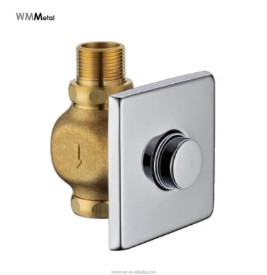 China Industrial Push Button Hidden Time Delay Drain Valve For Toilet Brass Material Full Toilet Flush Valve for sale