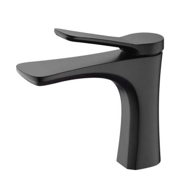 China High Quality Black Brass Color Deck Mounted Basin Metered Basin Mixer Taps for sale