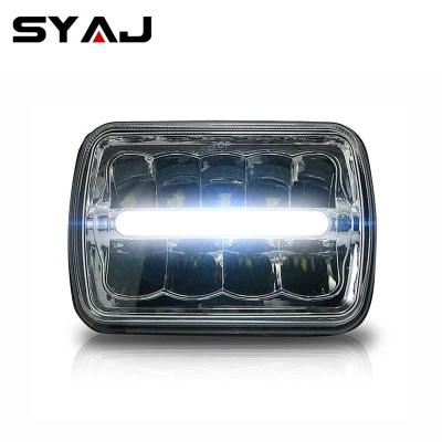 China 5x7 diecast aluminum housing sealed beam DRL headlight for jeep XJ for cherokee for sale