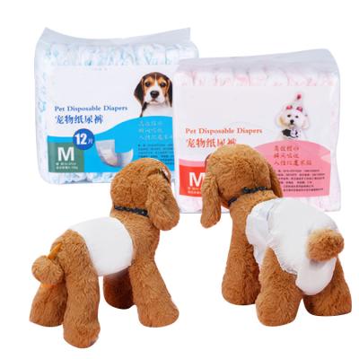 China Hot Selling Stocked Female Dog Diapers Waterproof Soft Pet Diapers Pet Care Dog Diapers for sale