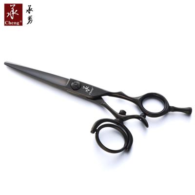 China Cutting Scissors 189-55BK Swivel Inch Black Color Plated Hair Scissors for sale