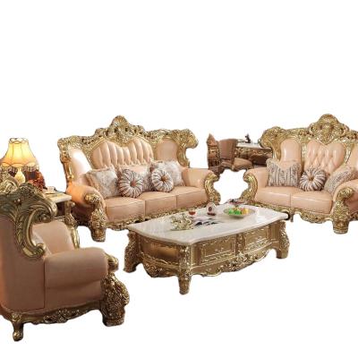 China (Height) Adjustable Home Living Room Hotel Furniture Leather Upholstered Antique Corner Sofa Set 7 Seater for sale