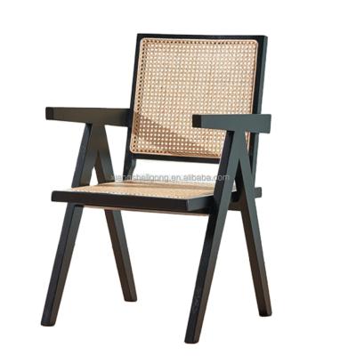 China Rattan B&B Cafe Solid Wood Chair (Other) Nordic Adjustable Leisure Single Back Chair Wood Ash Solid Wood Chair Retro for sale