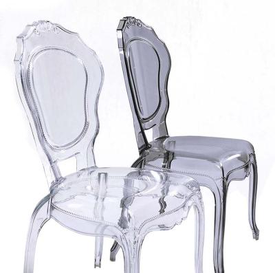 China New design foldable special event furniture resin stacking crystal transparent chair for sale