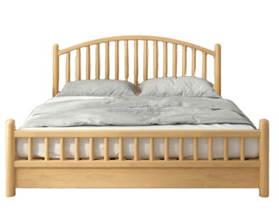 China (Other) Nordic Adjustable Family 1.5m Double Bed 1.8m Small Oak Main Bed Small Single Modern Solid Wood Japanese Bed for sale