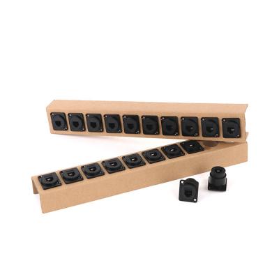 China Telephone Signal Cat.3 RJ11 4p4c Modular Terminal Patch Panel Mount Classis D-Type Connector Soldering Tellephone for sale