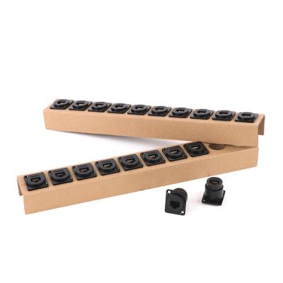 China Modular Network Signle Cat5/5E CAT6 Internet Connector Cat6 Panel Mount Female Sockets RJ45 8P8C For Audio&Video Terminal for sale