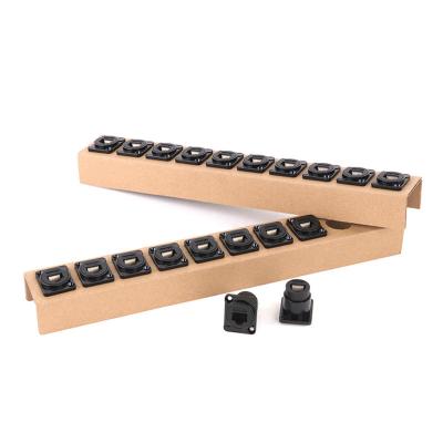 China Network Signle RJ45 Connector CAT 6A Shielded / Unshielded Modular Panel Mount Chassis Connector Cat.6 Internet RJ45 8p8c for sale