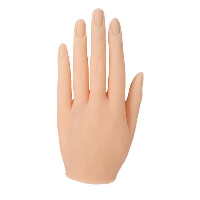 China 2021 Nail Art Beauty Display Practice Finger Model Finger Nail Artificial Silicone Soft Top Selling Hand for sale