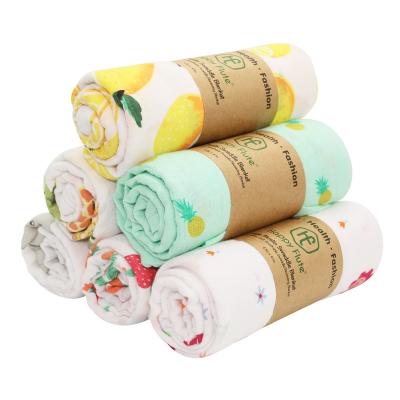 China Anti-pilling Happyflute 100% cotton muslin baby blanket swaddle Washable baby custom swaddle blanket wrap for sale