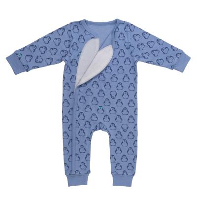 China Long sleeve Bamboo Baby Romper Baby Newborn Romper Custom Baby Clothes Zip Up Magnetic Romper with the Magnetic Fasteners for sale