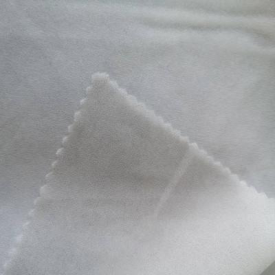 China 100% Recycled RPET Elastic 30D Woven Interfacing Fabric , Woven Fusible Interlining Tailoring Materials for sale