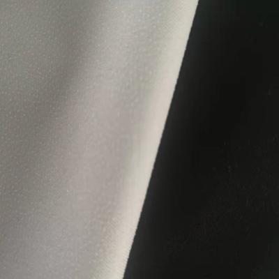 China Factory Price Elastic 100% Polyester Woven Fusible Interlining For Collar Shirt Garment Costume Chiffon Dress for sale