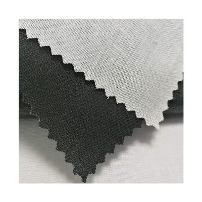 China 2021 Factory Price Fusion Buckram Cotton Top Fusible Linen Collar Fusible Interlining 100%cotton Fabric for sale