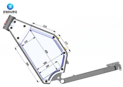 China Het de sterke van het de Fietskader van Staalenduro van de het Lithiumbatterij 40aH Zwarte/Wit Te koop