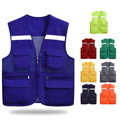 China Wholesale Custom Work Vest Logo Printed Mesh Safety Vest Reflective Anti-Wrinkle Vest Manufacturer Customized for sale