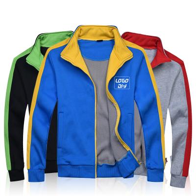 China OEM Custom Men's Zipper Sweater Full Zip Fleece Anti-wrinkle Sweatshirt Stand Collar for sale