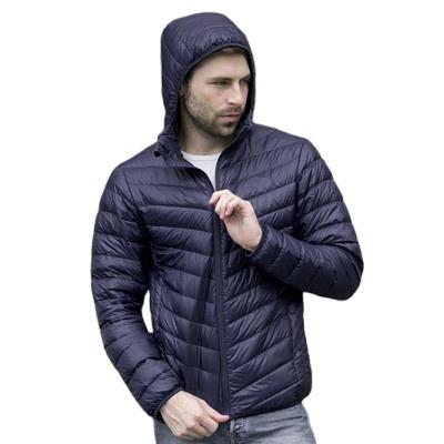 China new Anti-wrinkle OEM washable goose down jacket men's backpacking down jacket windproof waterproof jacket with hood for sale