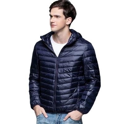 China Anti-wrinkle custom logo men's fashion jacket duck down jacket men's down jacket winter hooded jacket for sale