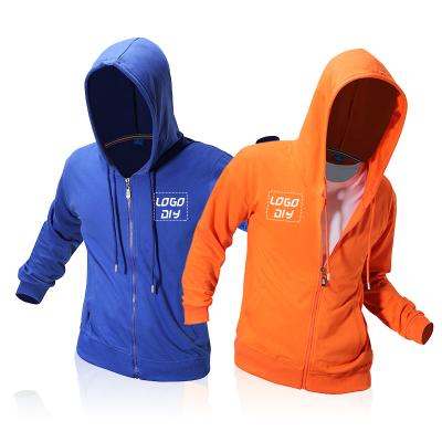 China 2021 Logo Men's Factory Wholesale Custom High Quality Sports Sweater Casual Zipper Full Fleece 100% Cotton Sweater for sale