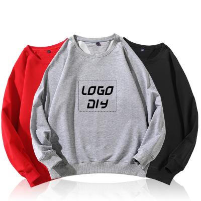 China Anti-wrinkle 2021 autumn and winter thickened round neck sweater pattern printing logo embroidery custom silk screen for sale