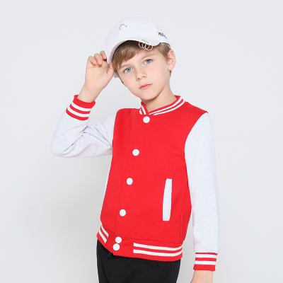 China Factory price wholesale anti-pilling kids baseball uniforms 100%cotton sweater and cardigans kids baseball uniform jacket for sale