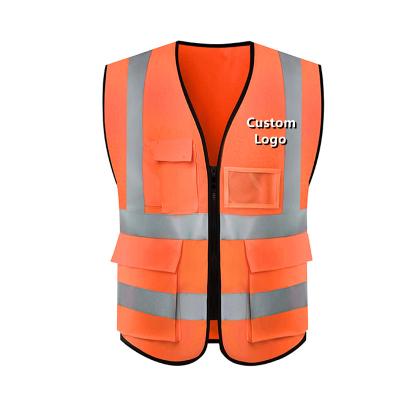 China QUICK DRY High Visibility Hi Force Reflective Safety Vest Safety Striping With Pocket Protective Security Vest for sale