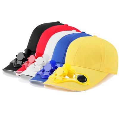 China Solar Panel Peaks COMMON Summer Visor Hat Outdoor Powered Fan Baseball Cap For Women Colorful Baseball Cap for sale